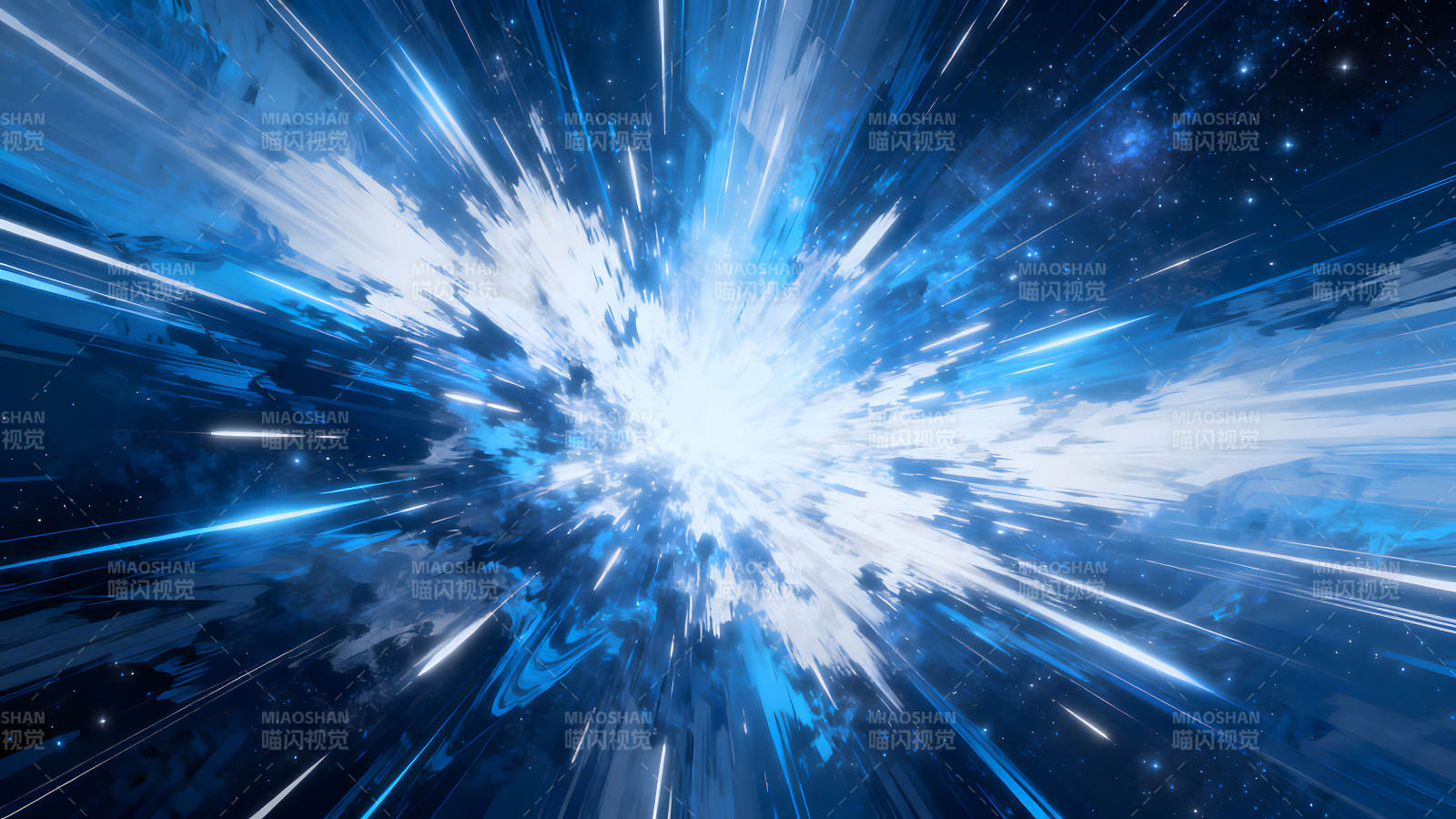 宇宙能量爆发星空背景抽象动画风格图片