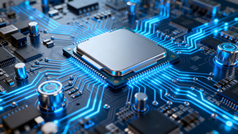 电路板特写科技感十足图片