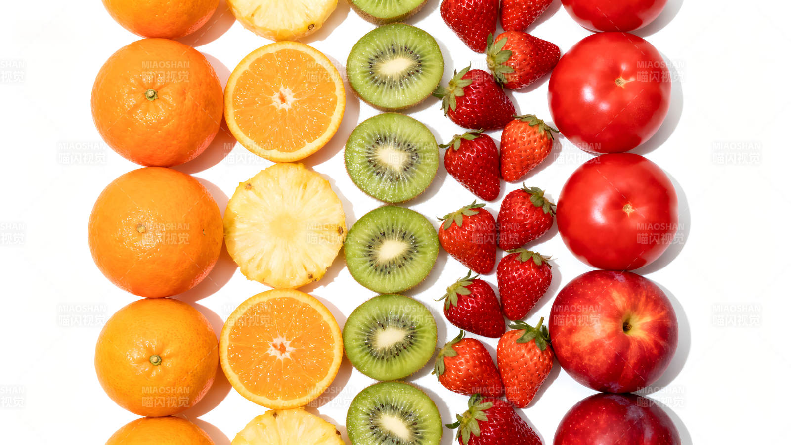 水果拼盘排列展示图片