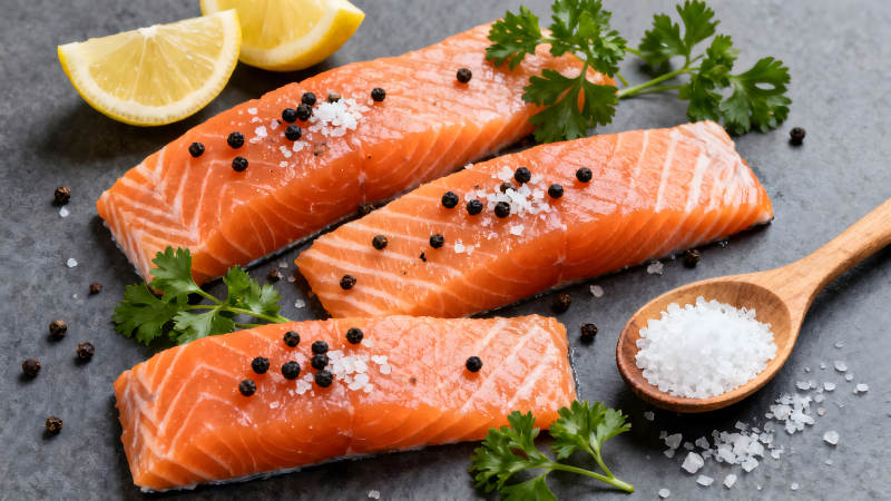 鲜美三文鱼配料图片