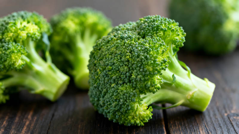 新鲜的西兰花特写图片