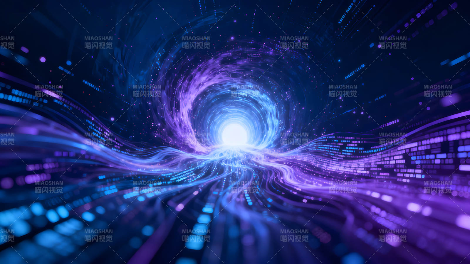 数据穿梭时空隧道光芒图片