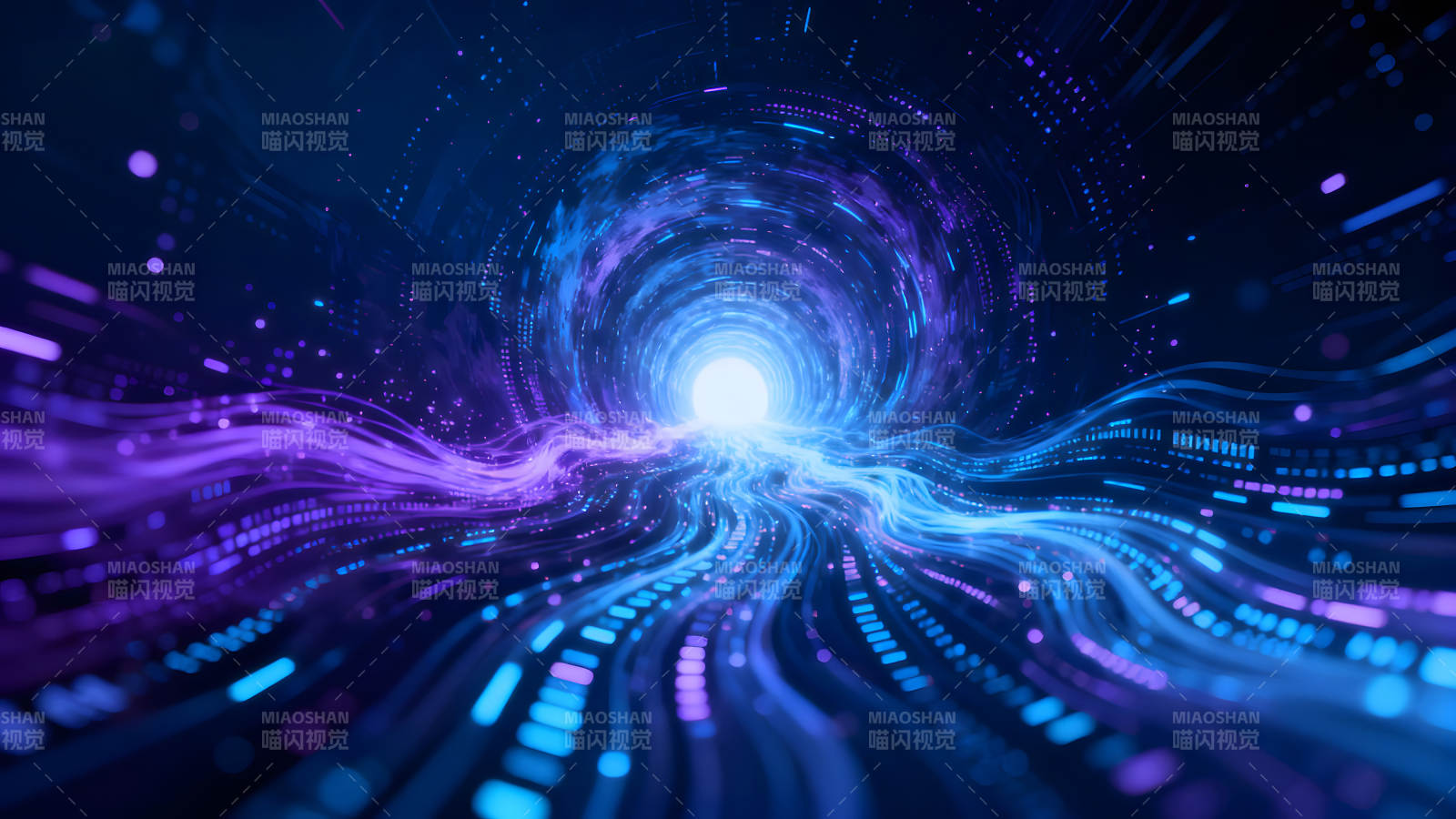 科技感蓝色隧道数据流图片