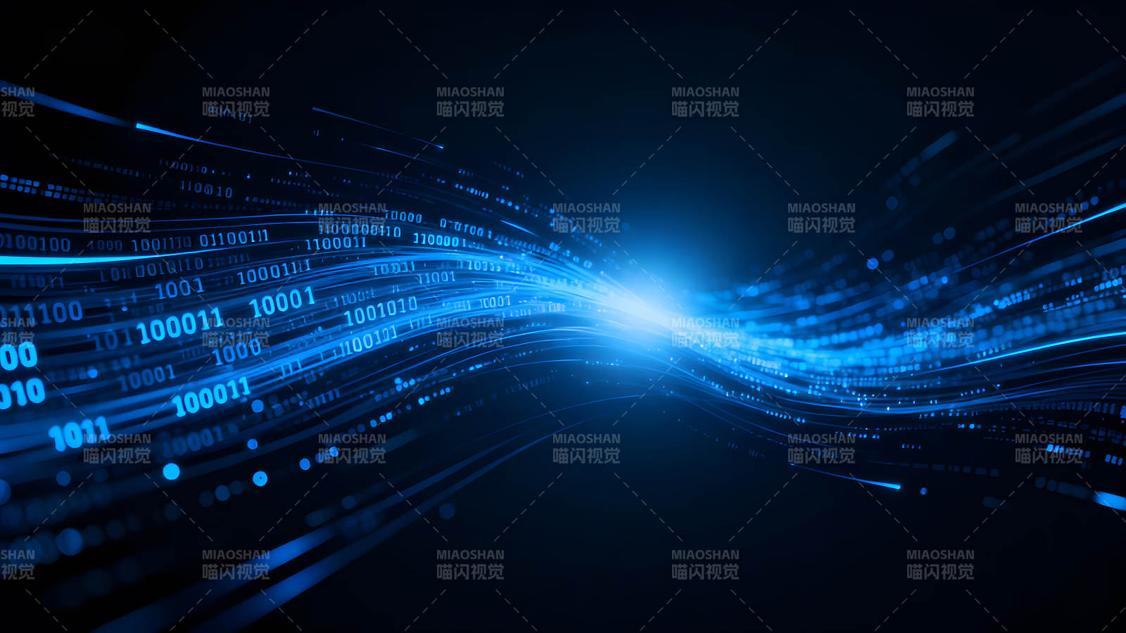 抽象蓝色数据流图片