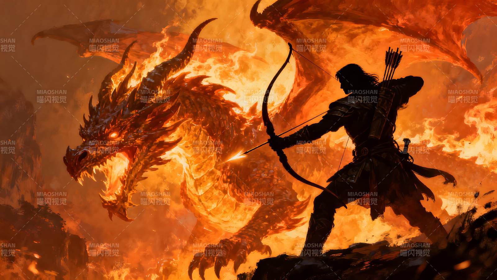 勇者射龙火龙喷焰图片