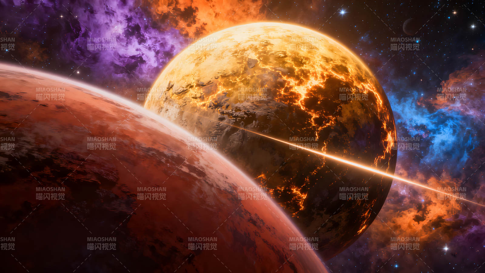 宇宙行星奇观爆发射线图片