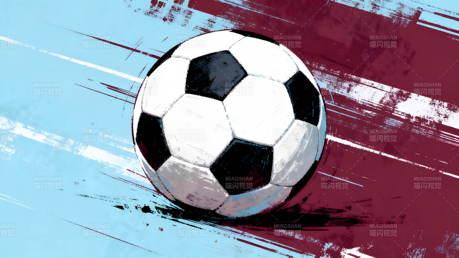 足球特写配以抽象背景图片