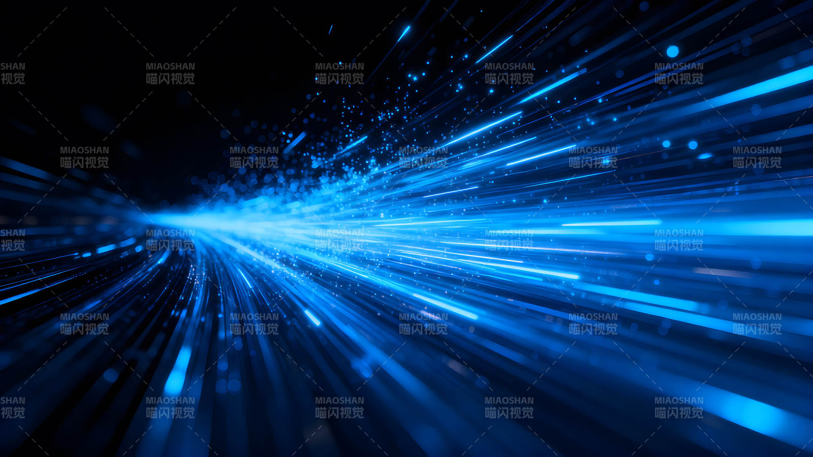 蓝色光束高速运动的抽象图像图片