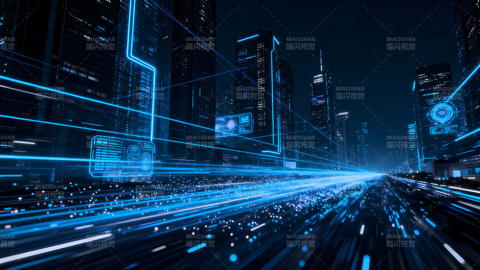 未来城市科技感十足图片