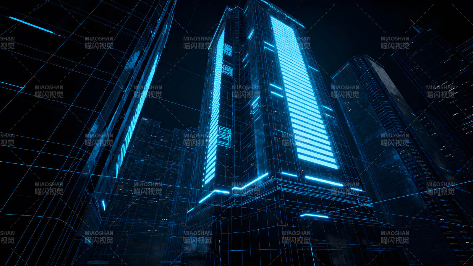 未来城市高楼科技感十足图片