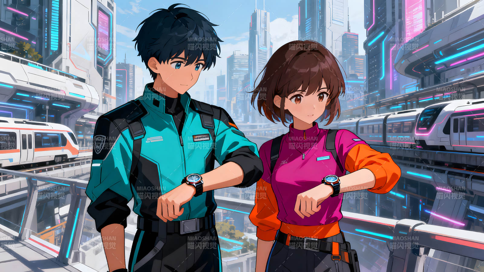 未来都市情侣查看时间图片