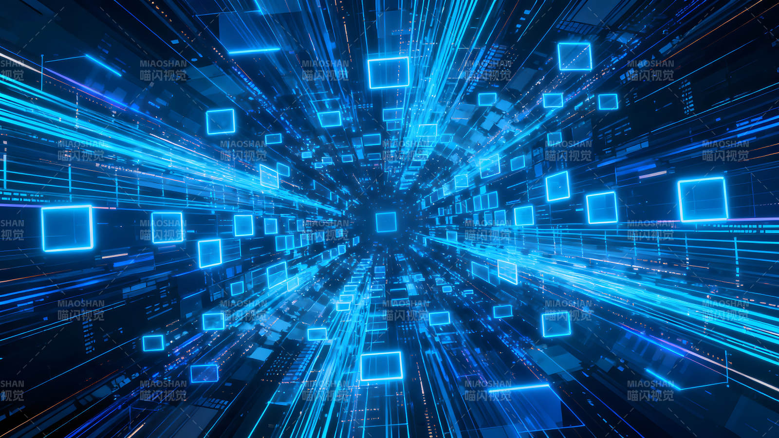 数据流动的科技感抽象画面图片