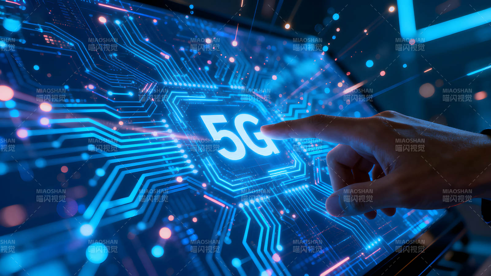5G科技概念图触屏显示未来技术图片