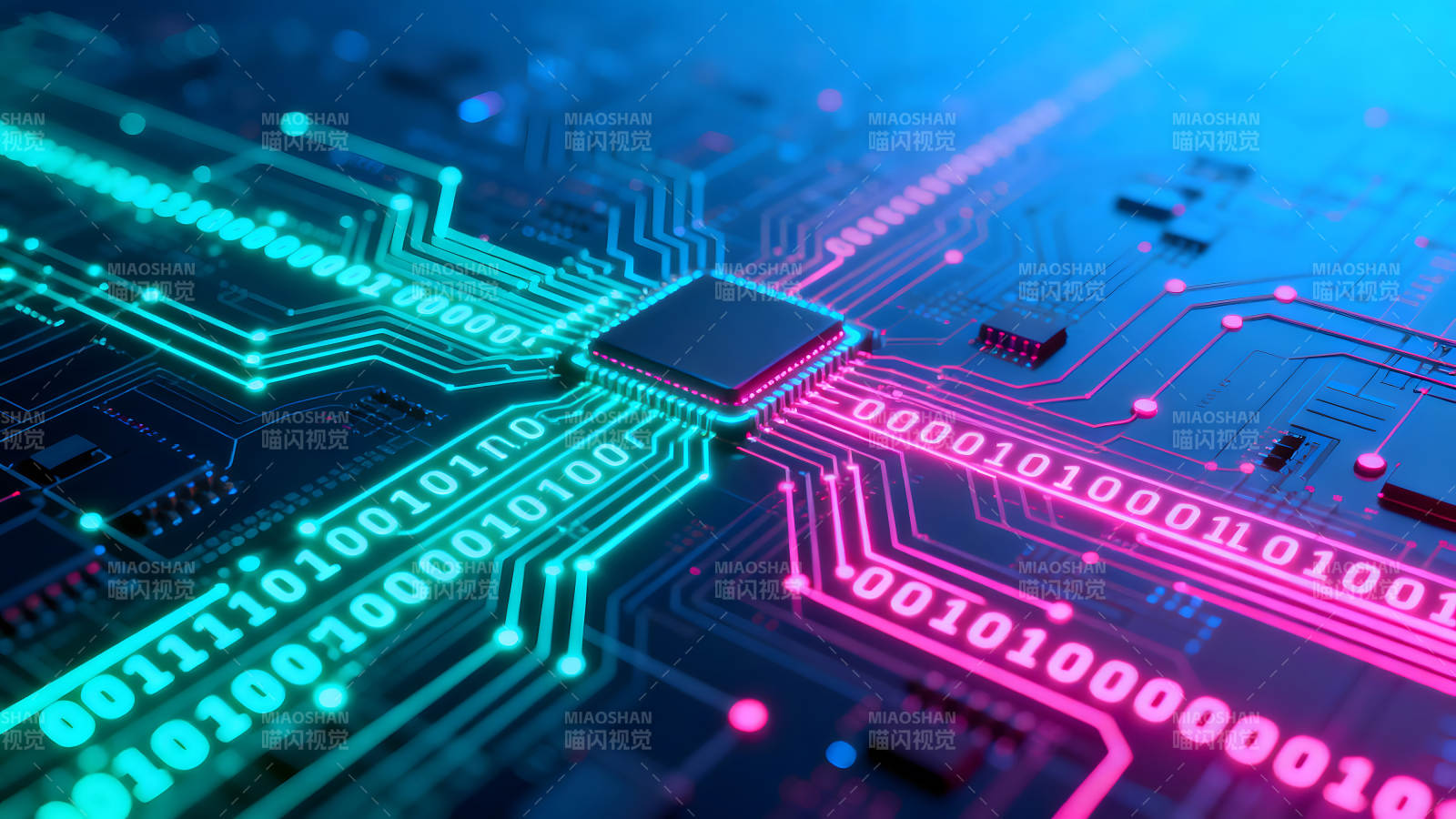 电路板芯片数据传输图像图片