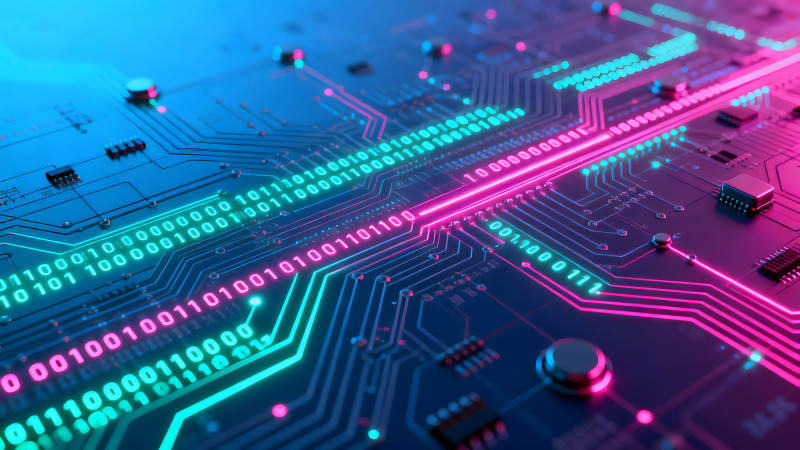 电路板科技感十足数字传输图片