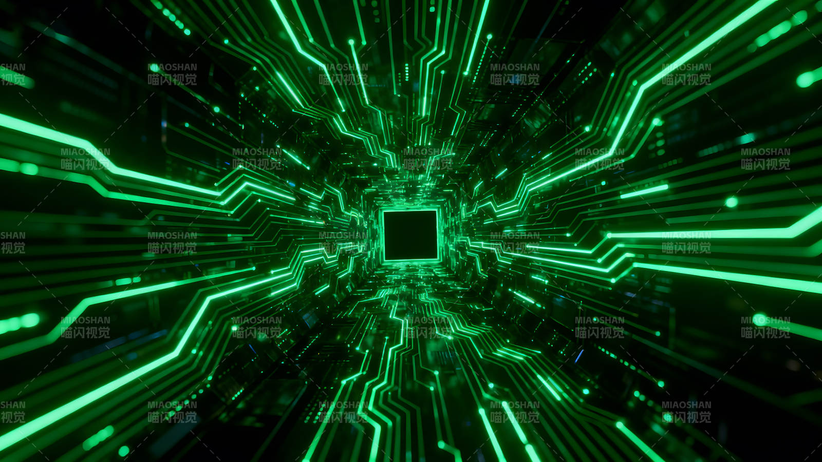 电路板隧道科技感十足图片