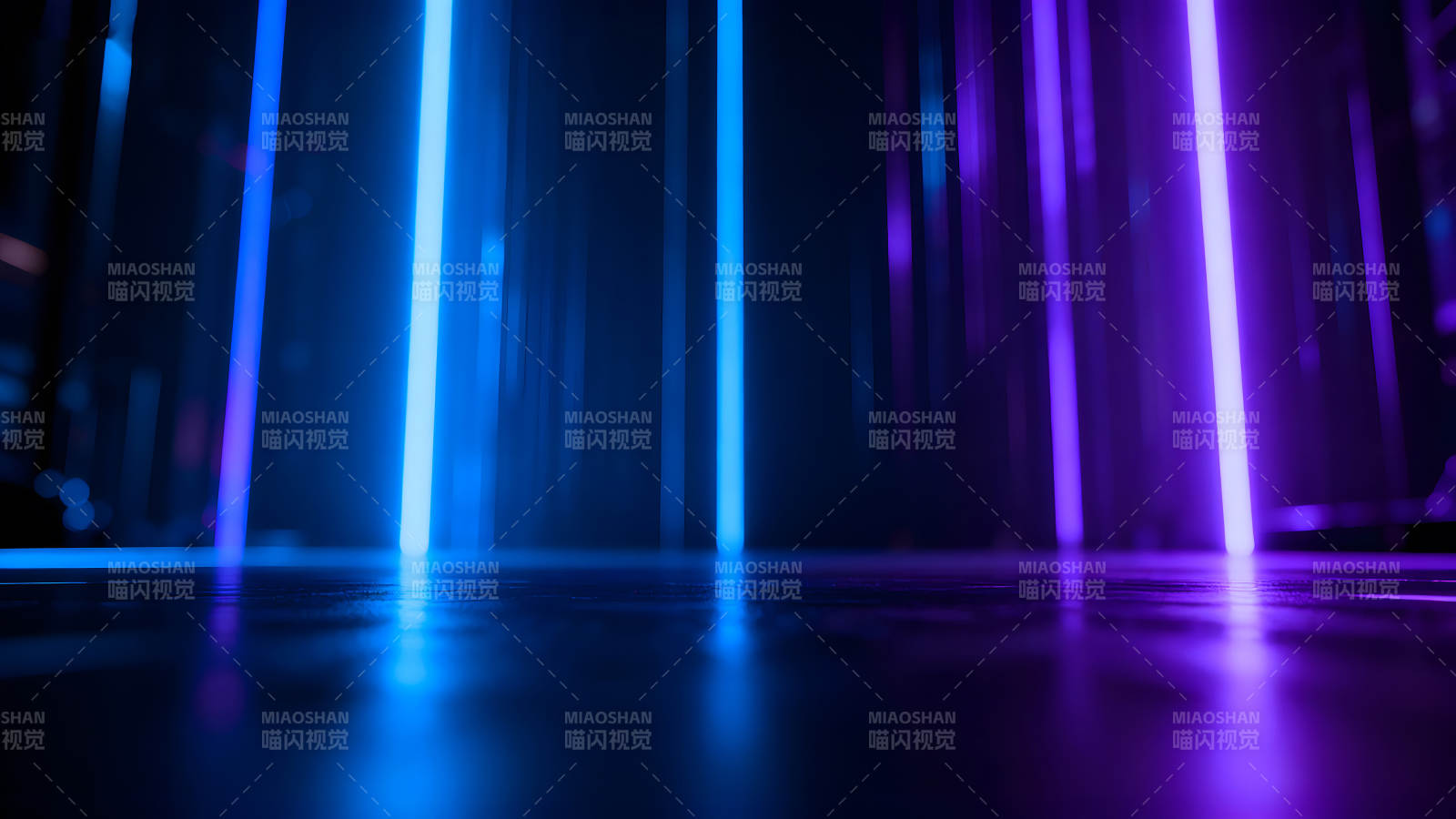 霓虹灯光下的抽象空间图片