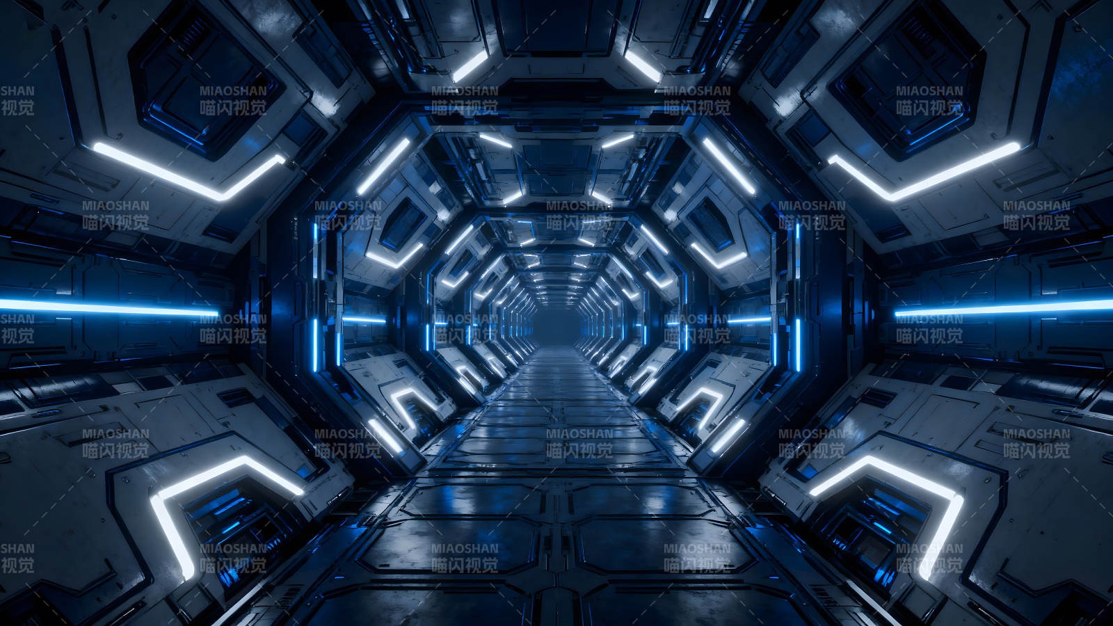科幻隧道科技感十足未来主义风格图片