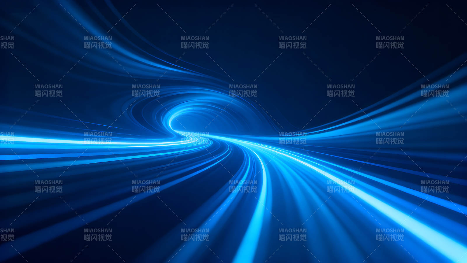 抽象蓝色光线隧道图片