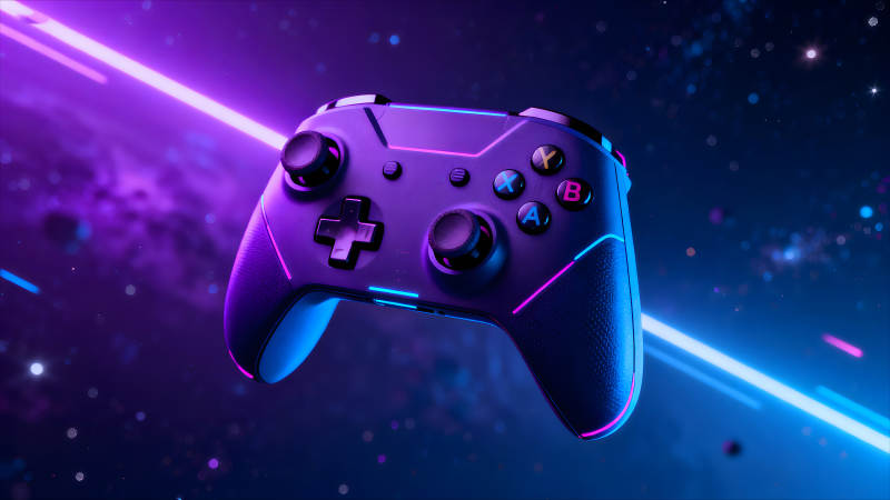 游戏手柄科幻风格设计图片