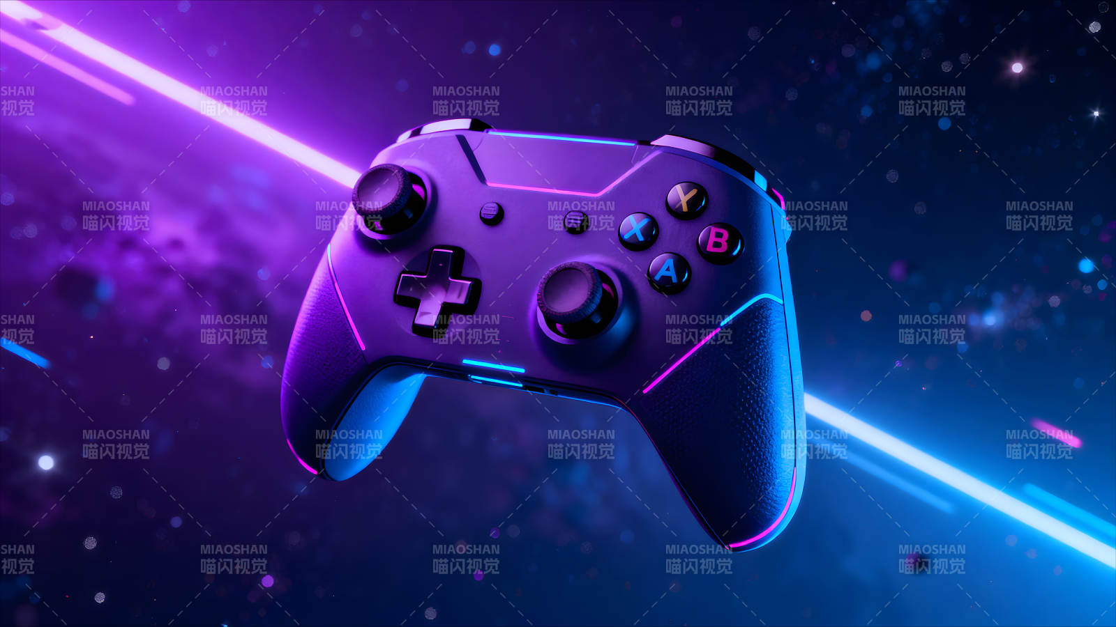 游戏手柄科幻风格设计图片