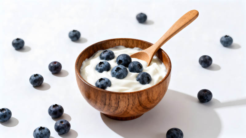 蓝莓酸奶特写简单清新的美食图片图片