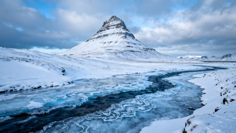 雪山冰河壮丽景观图片