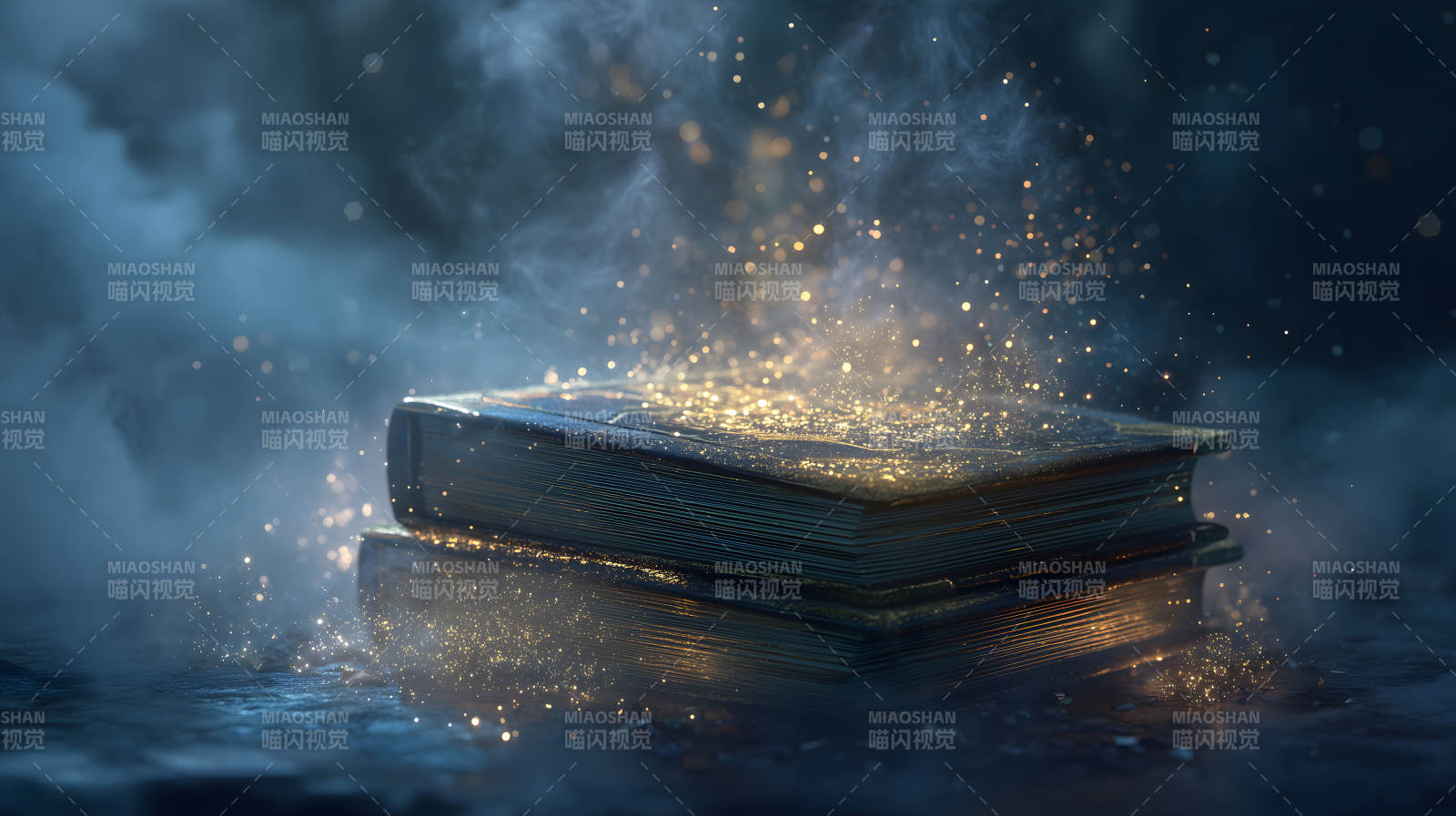魔法书籍闪耀光芒图片
