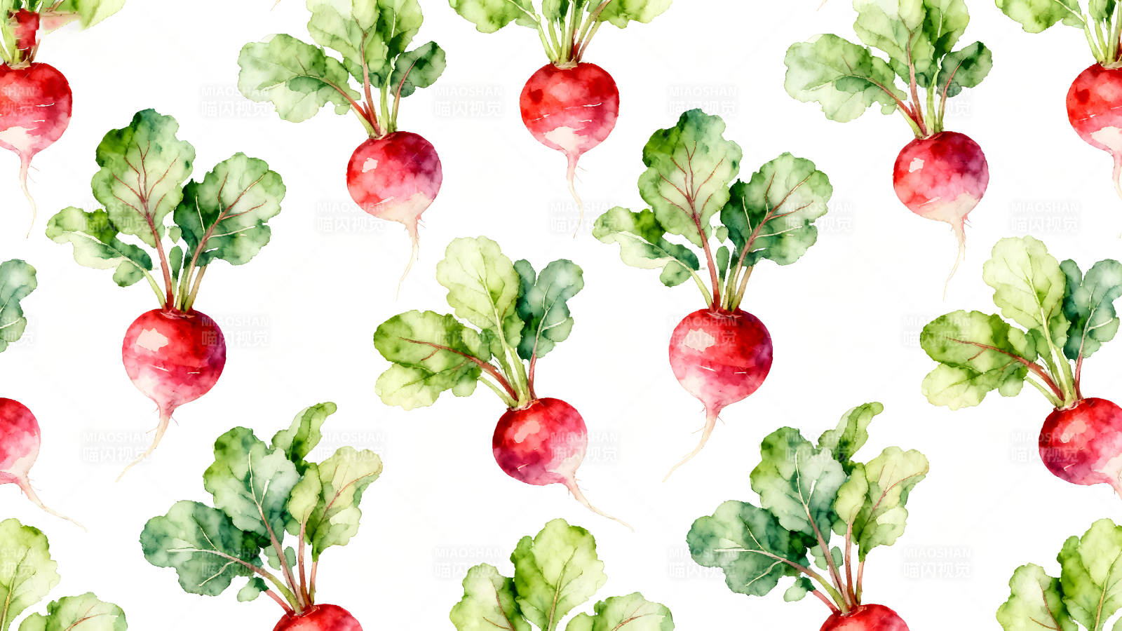 水彩萝卜图案背景图片