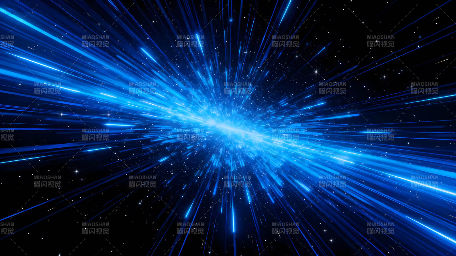 蓝色星际穿越高速光束图片