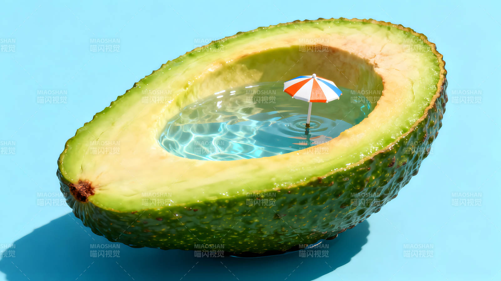 创意十足的鳄梨泳池图片