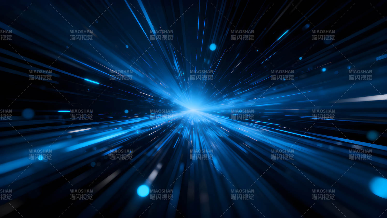 蓝色光束穿梭星际空间图片