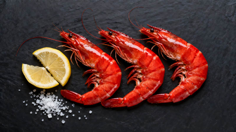鲜虾柠檬盐美味诱人图片