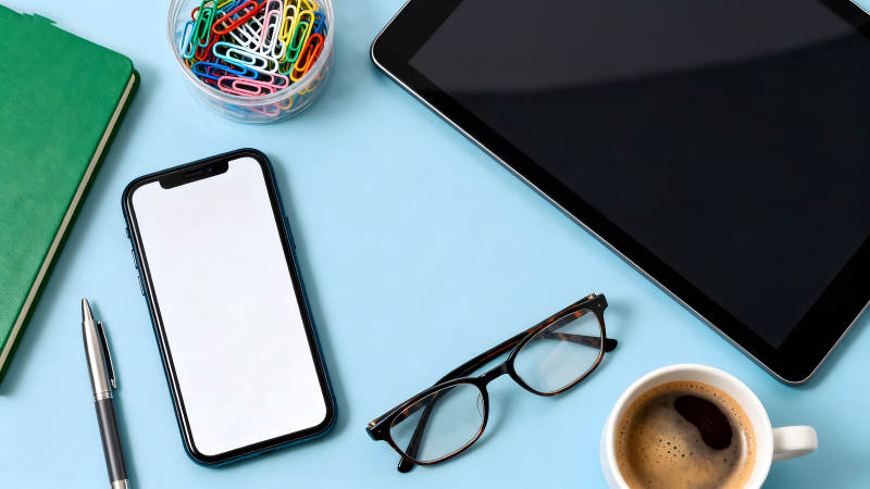 办公桌面物品摆放图片