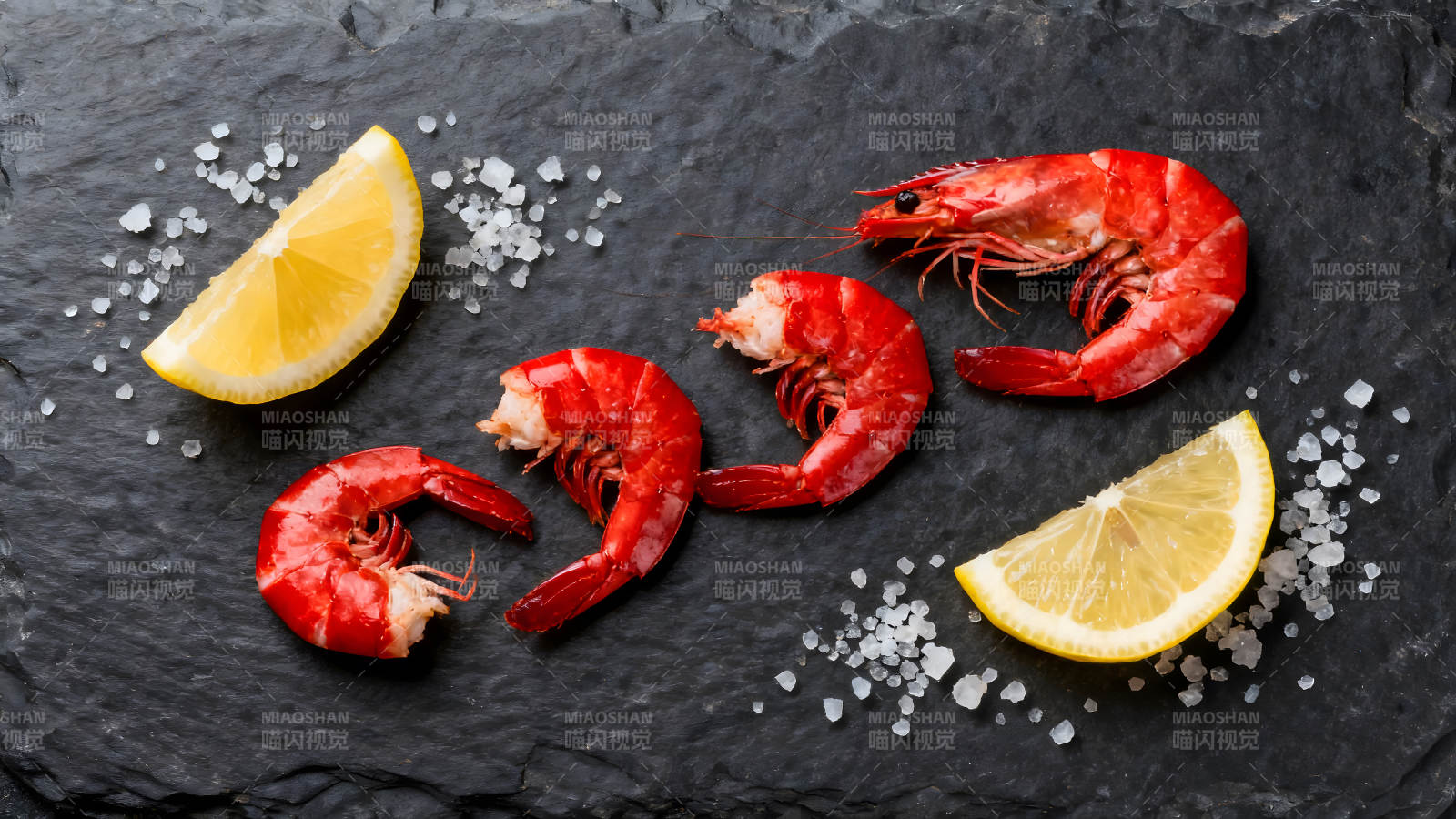 美味虾仁柠檬盐图片