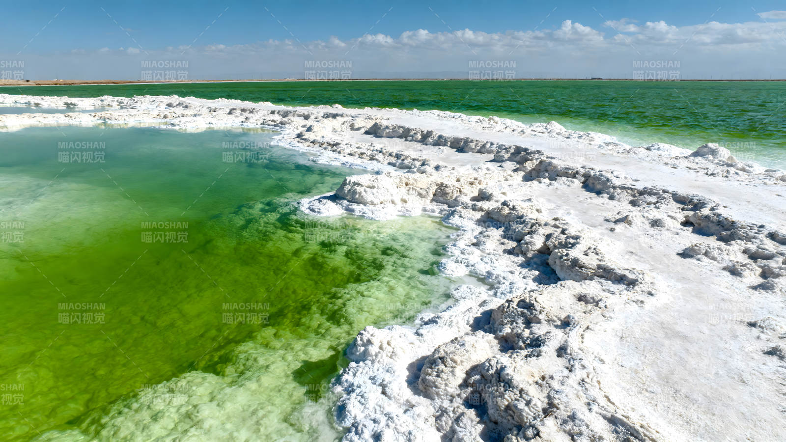 绿水白盐奇观图片