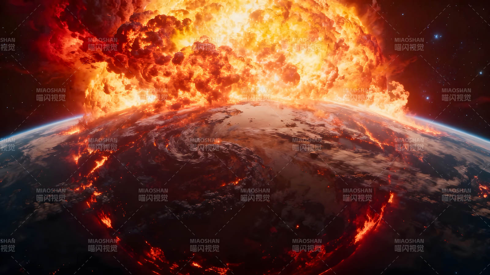 地球末日爆炸景象图片