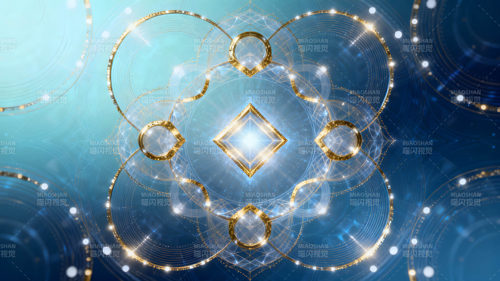 金色几何图形宇宙之光幻彩图片