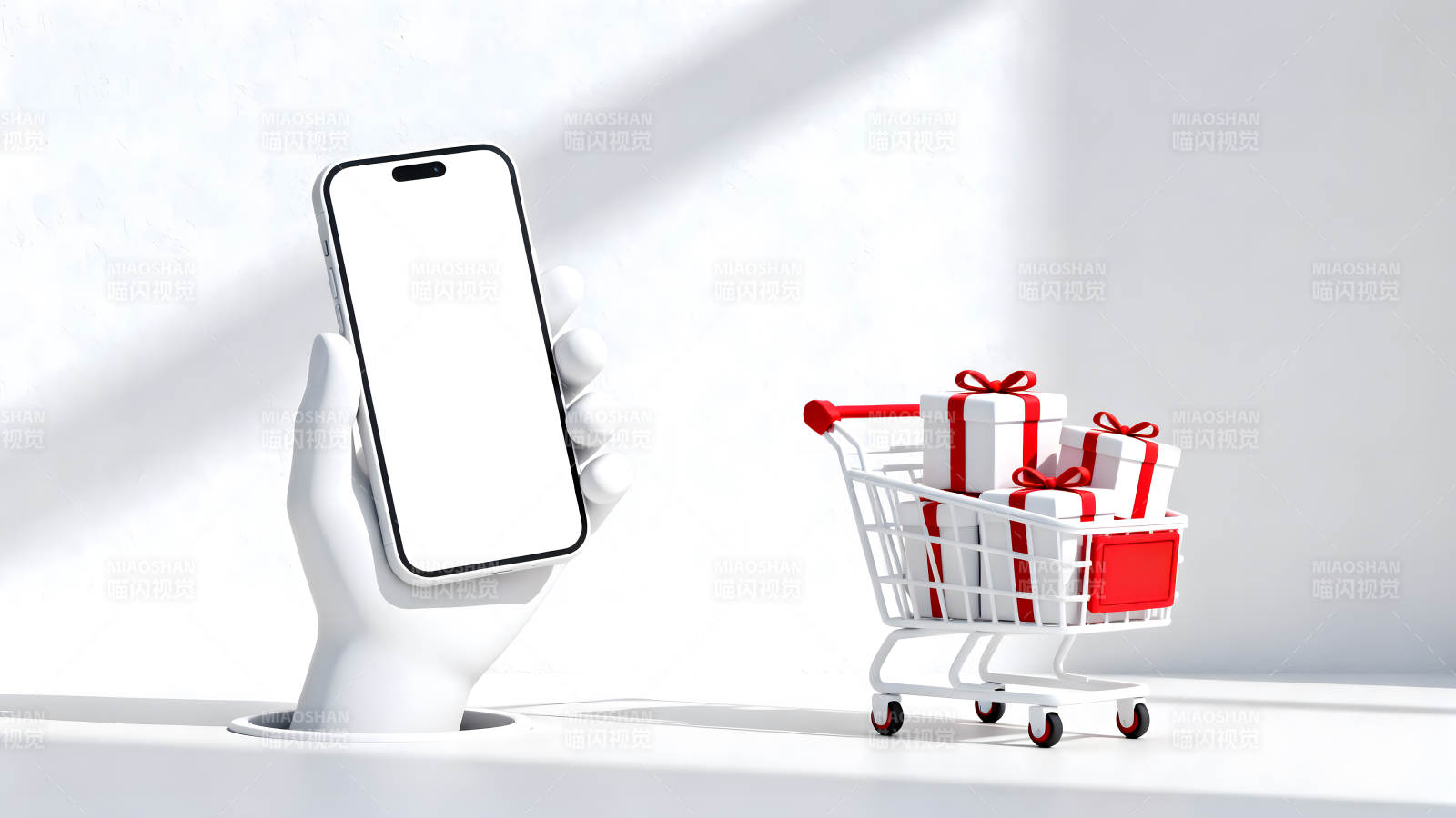 电商购物手机礼物创意图图片
