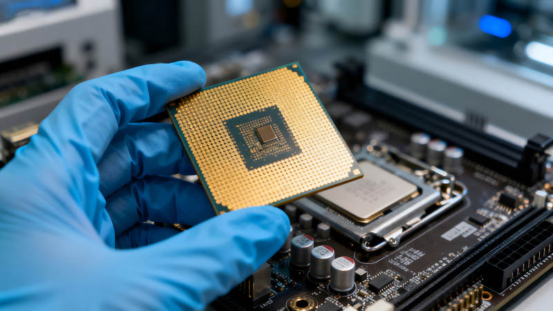 CPU与主板组装图片