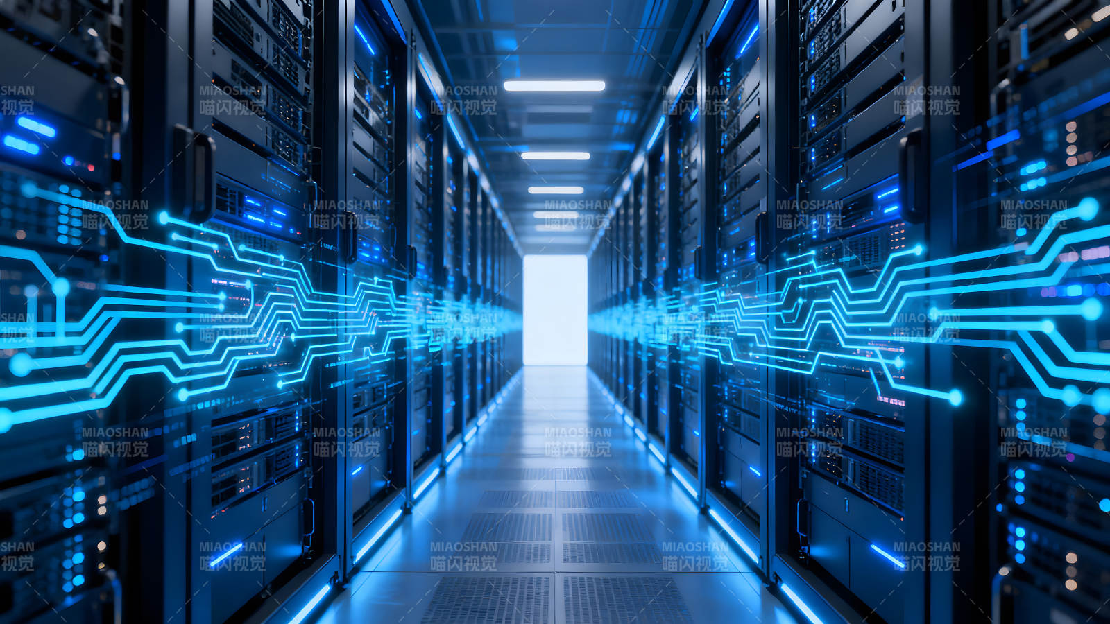 数据中心服务器科技感十足图片