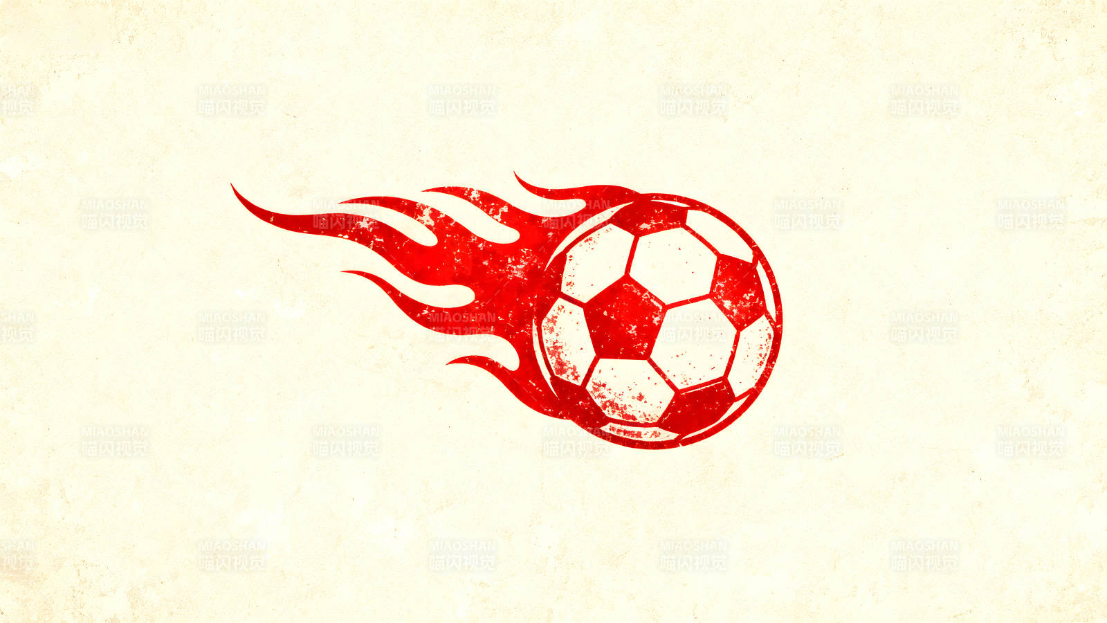 燃烧的足球图案设计图片