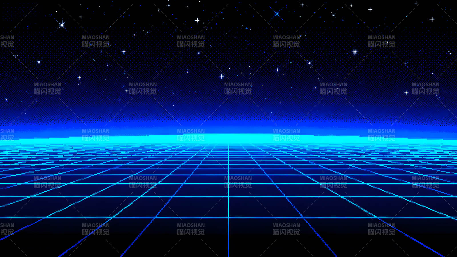 像素复古未来主义风景图片