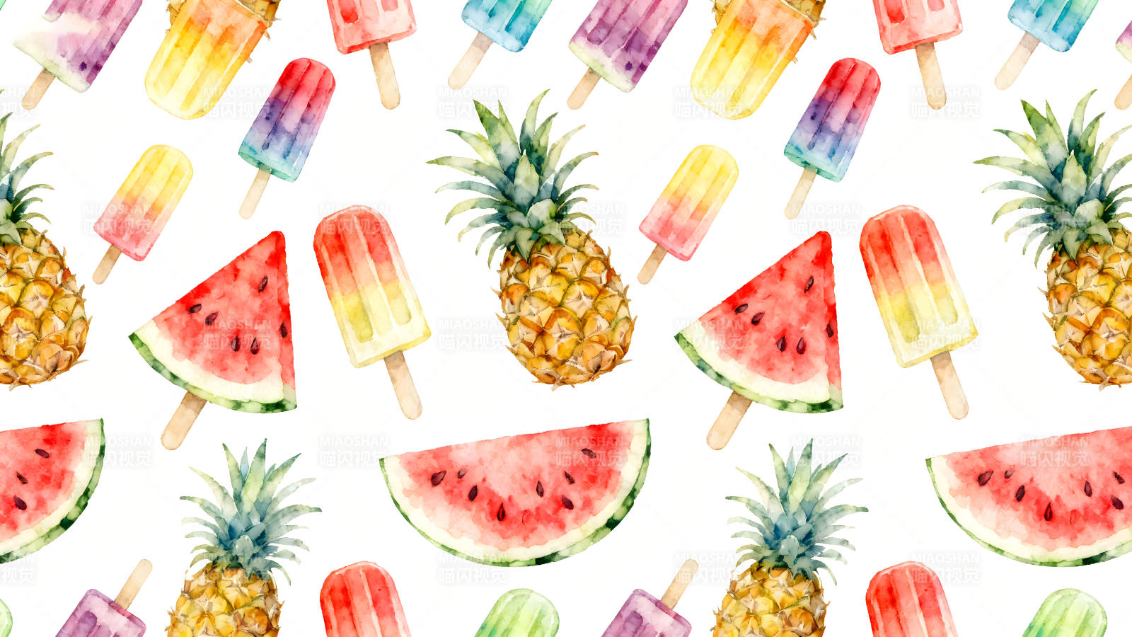 夏日水果冰棒图片