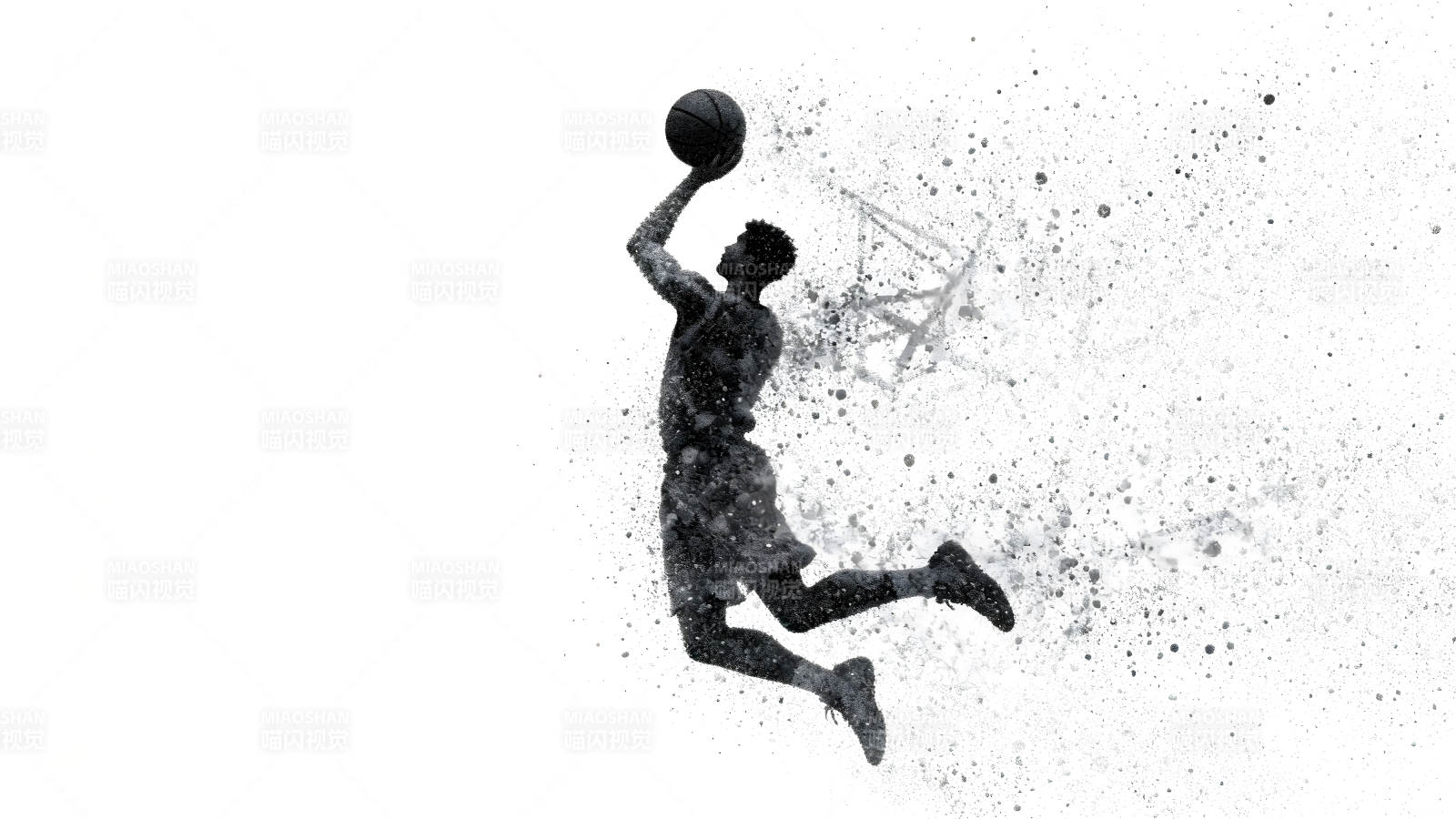 篮球运动员投篮的艺术效果图片