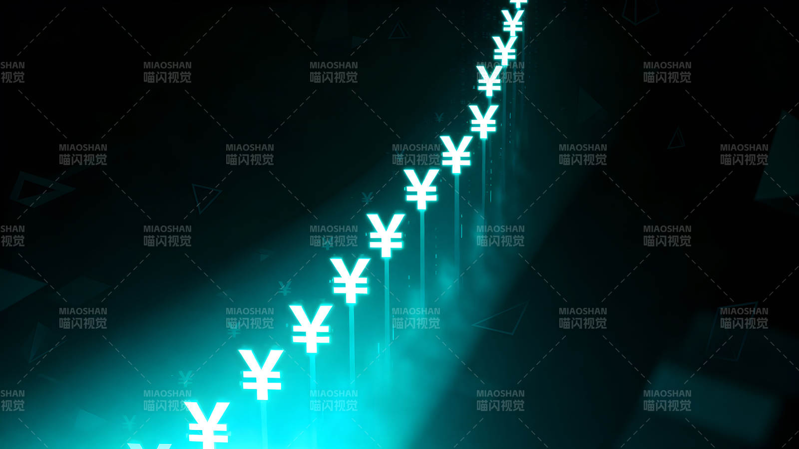 日元符号上升趋势图图片