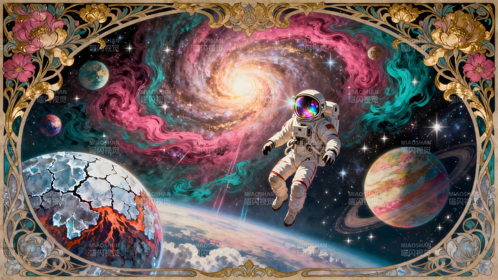 宇航员探索宇宙奇观图片