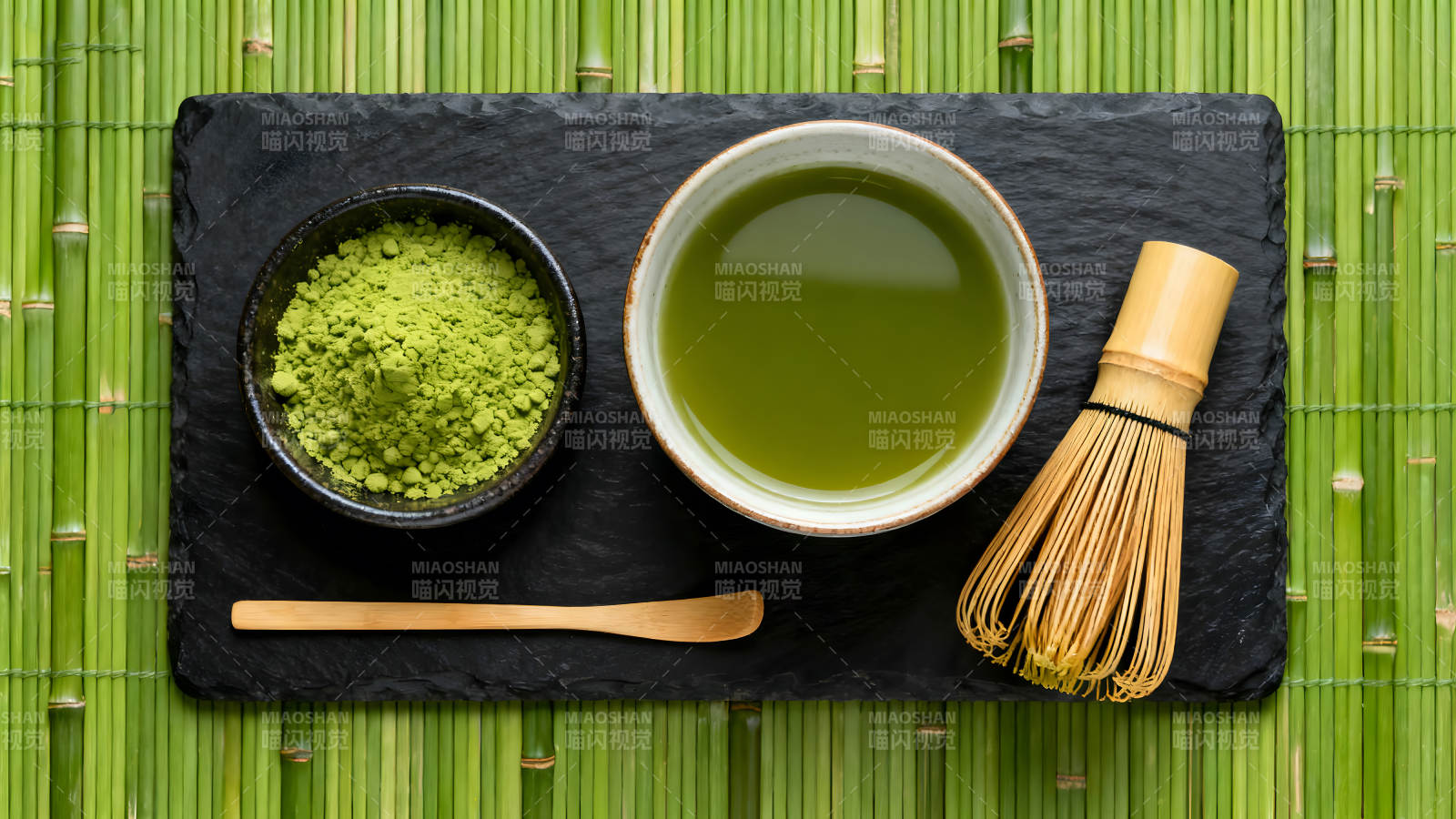 抹茶制作过程静谧的东方韵味图片