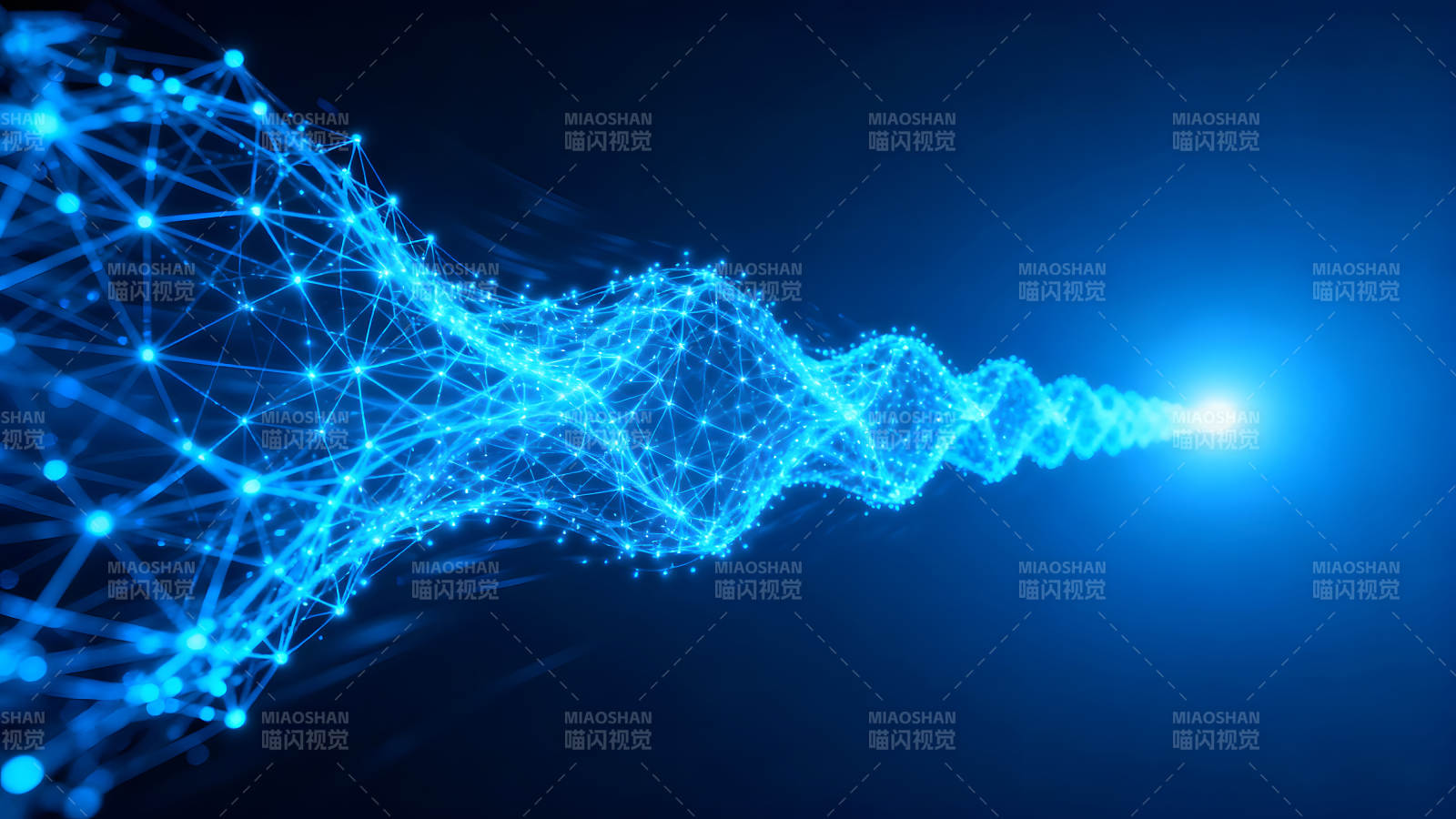 抽象网络数据传输光点图片