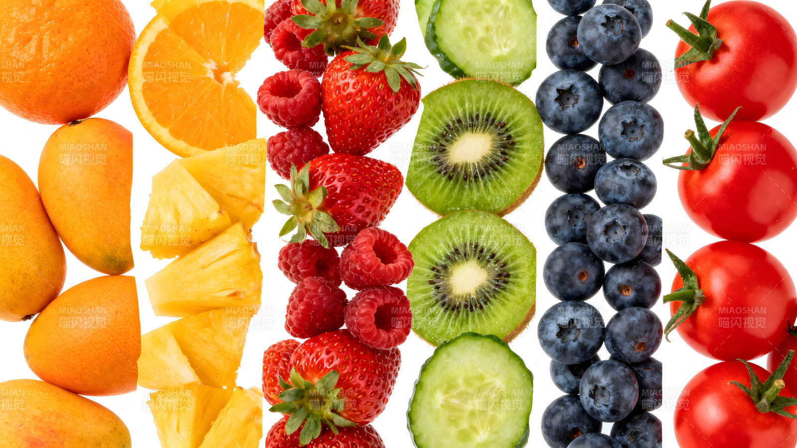 水果蔬菜横向排列图片